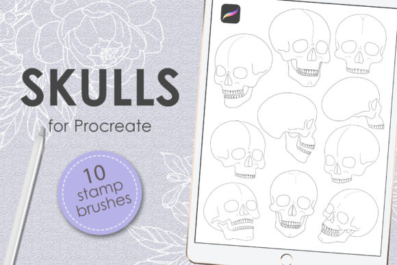 Accelerating Digital Illustration Workflows with Skulls Procreate Stamp Brushes