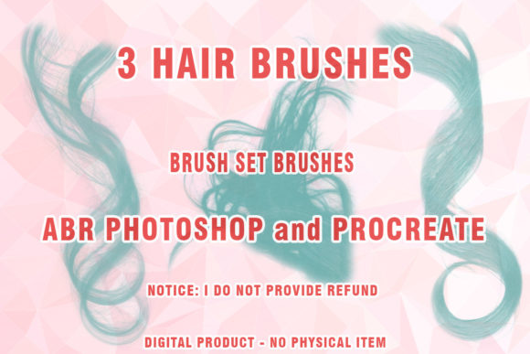 Hair Brushes for Procreate & Photoshop 14