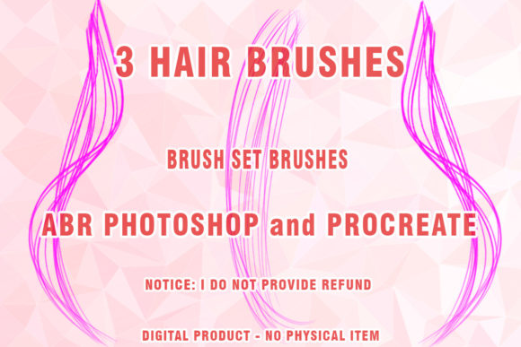 Hair Brushes for Procreate & Photoshop
