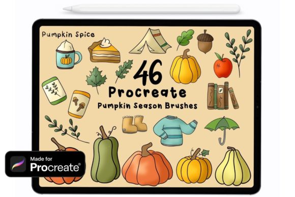 Master Autumn Art with Pumpkin Season Procreate Brushes