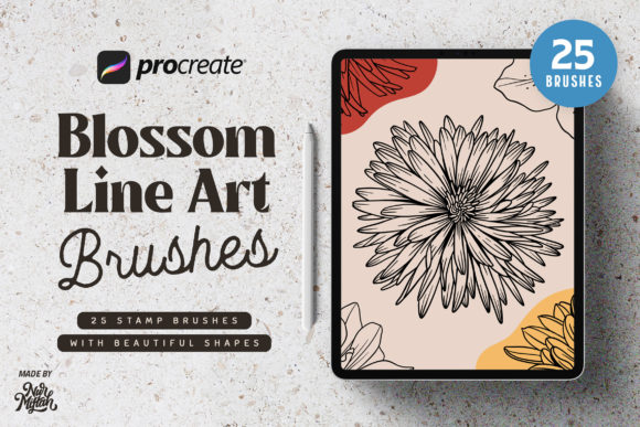 Mastering Digital Florals with Procreate Blossom Line Art Brushes