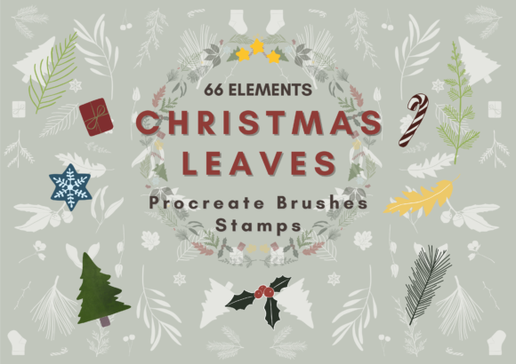 Procreate Stamps Brushes Christmas Leave: Elevate Your Holiday Designs with Ease