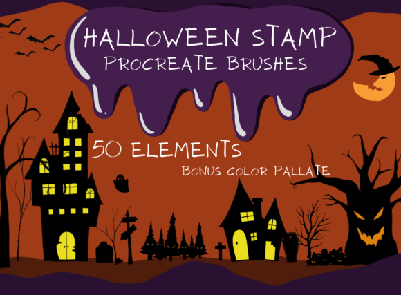 Unleash Spooky Creativity with Procreate Brushes Stamp Halloween